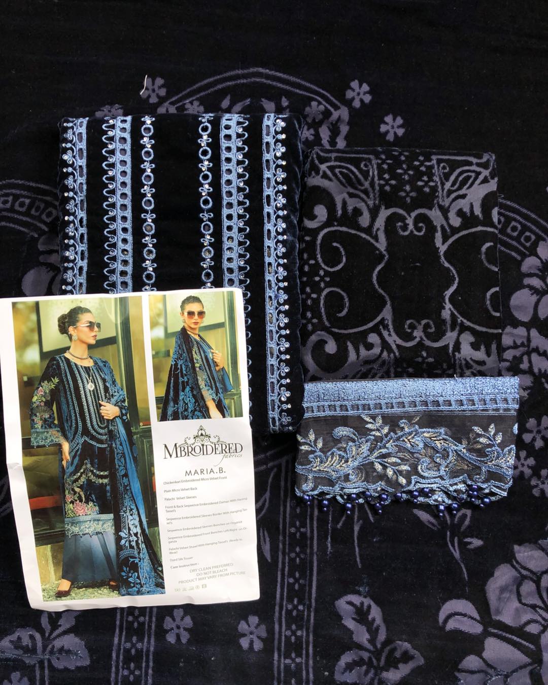 Maria B Luxury Velvet Collection "Blue Palachi"