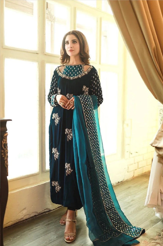 Afrozeh Luxury Velvet Collection "ZINC Gold"