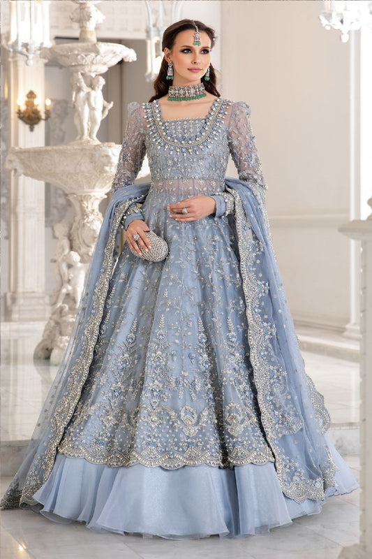 Maria B – Couture Ice Blue Maxi