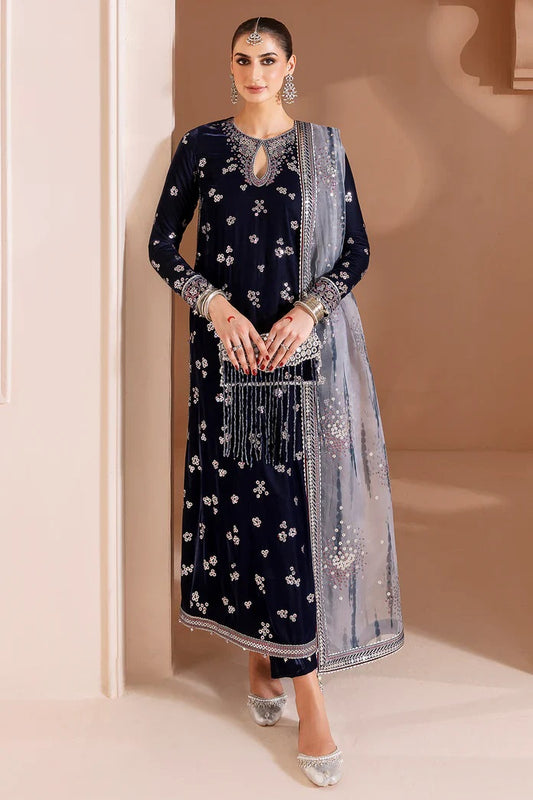 Jazmin Chandni Embroidered Velvet Collection D-03
