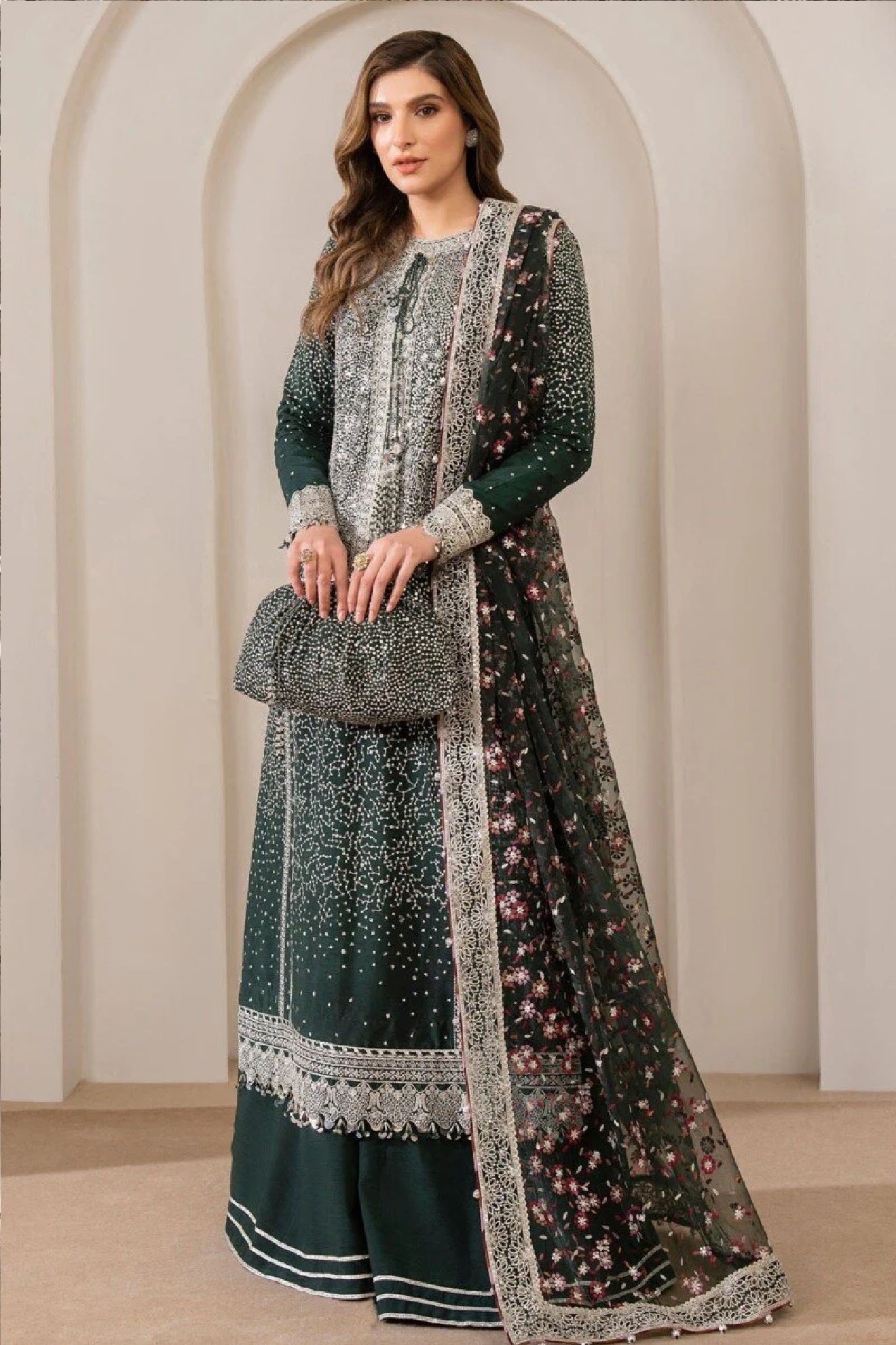 Jazmine Row Silk Collection "Green Sliver"