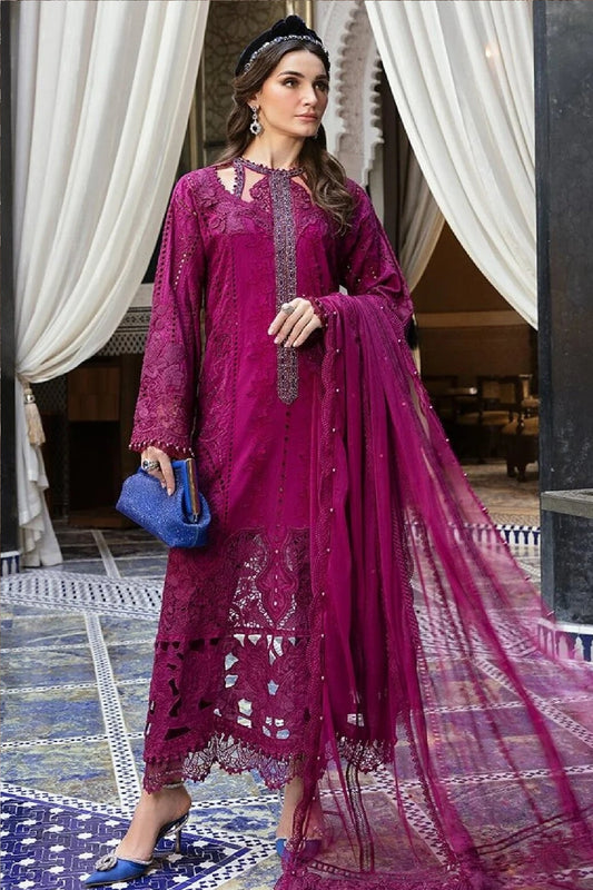 Maria B Luxury Lawn Collection Shocking Pink"