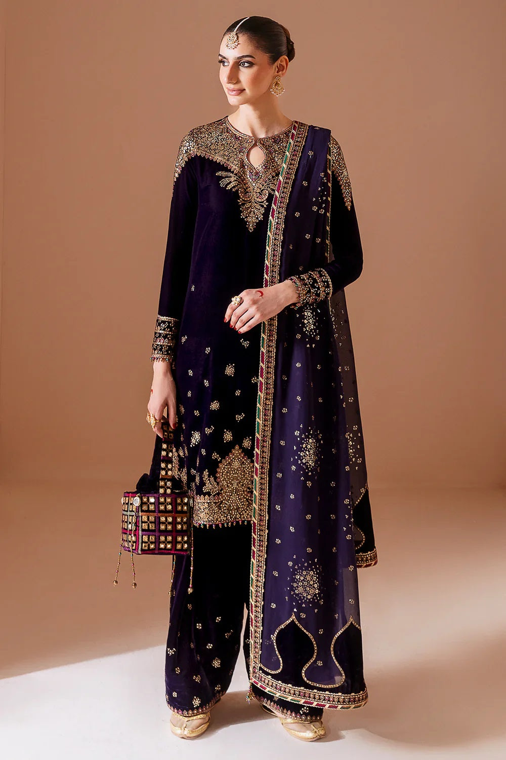Jazmin Chandni Embroidered Velvet Collection D-08