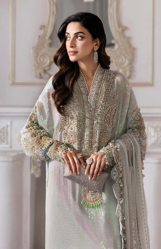 Maria.B Luxury Chiffon Embroidered Mint Green