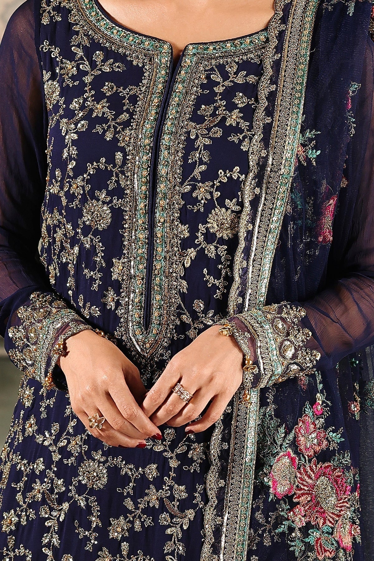Charizma 𝐃𝐚𝐚𝐬𝐭𝐚𝐧-𝐞-𝐉𝐚𝐬𝐡𝐚𝐧 - Luxury Chiffon Blue