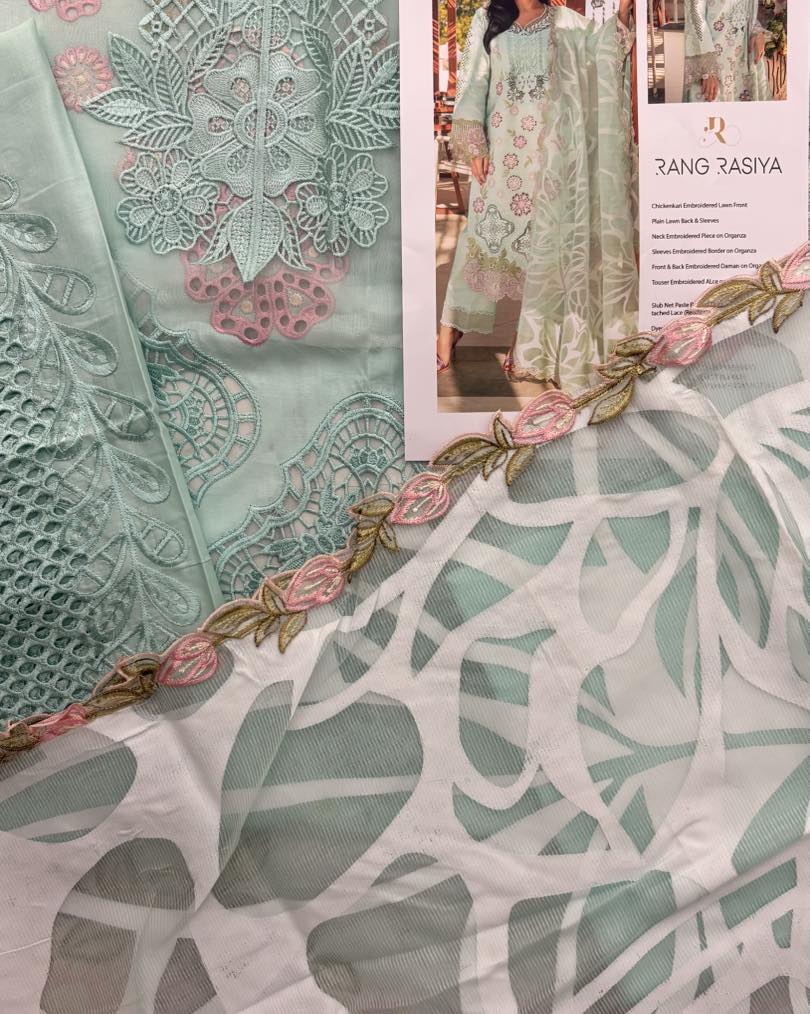 Rangrasia Luxury Lawn Collection "Aqwa Blue"