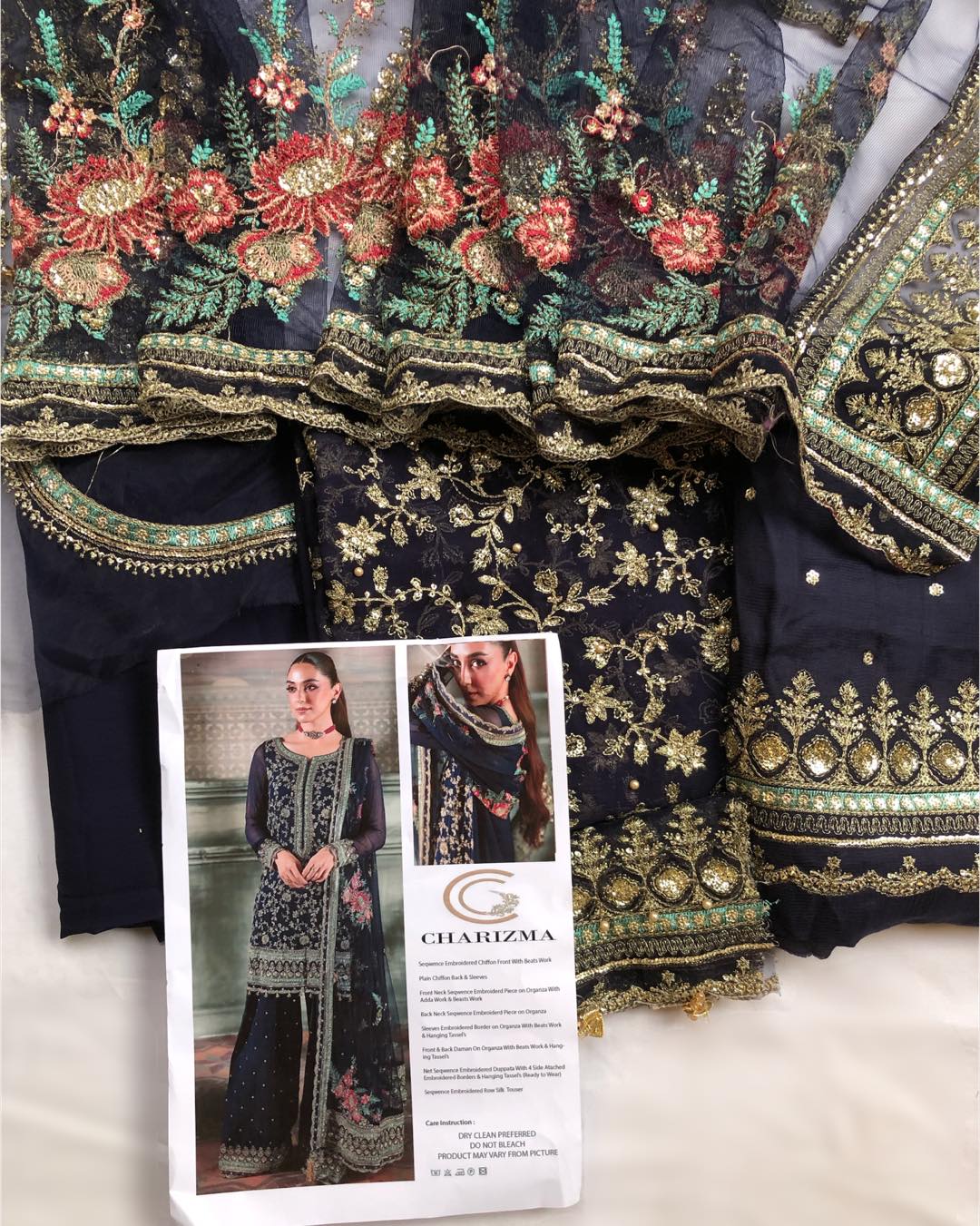 Charizma 𝐃𝐚𝐚𝐬𝐭𝐚𝐧-𝐞-𝐉𝐚𝐬𝐡𝐚𝐧 - Luxury Chiffon Blue