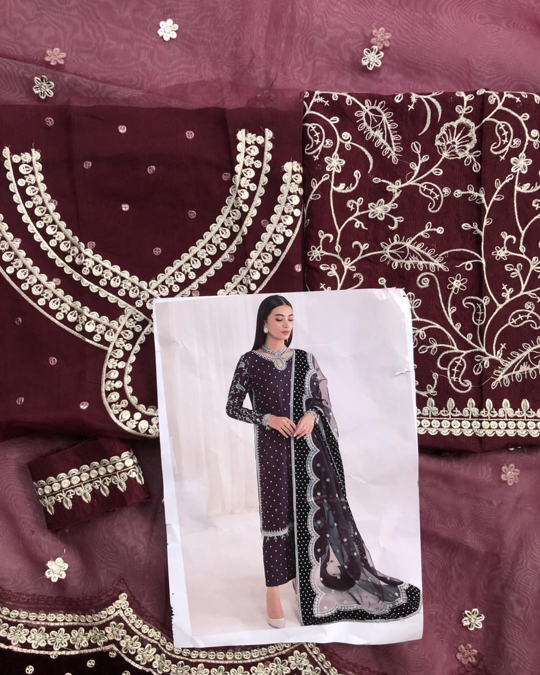 JAZMIN EMBROIDERED RAW SILK FORMALS "Purple"