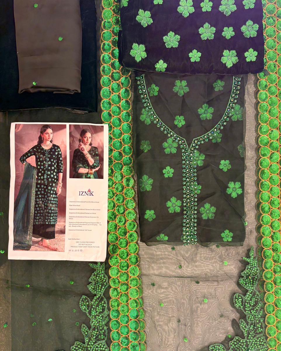 Iznik Velvet Collection "Bottel Green"