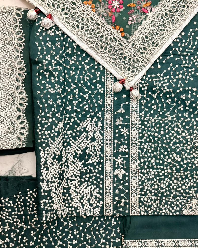 Jazmine Row Silk Collection "Green Sliver"