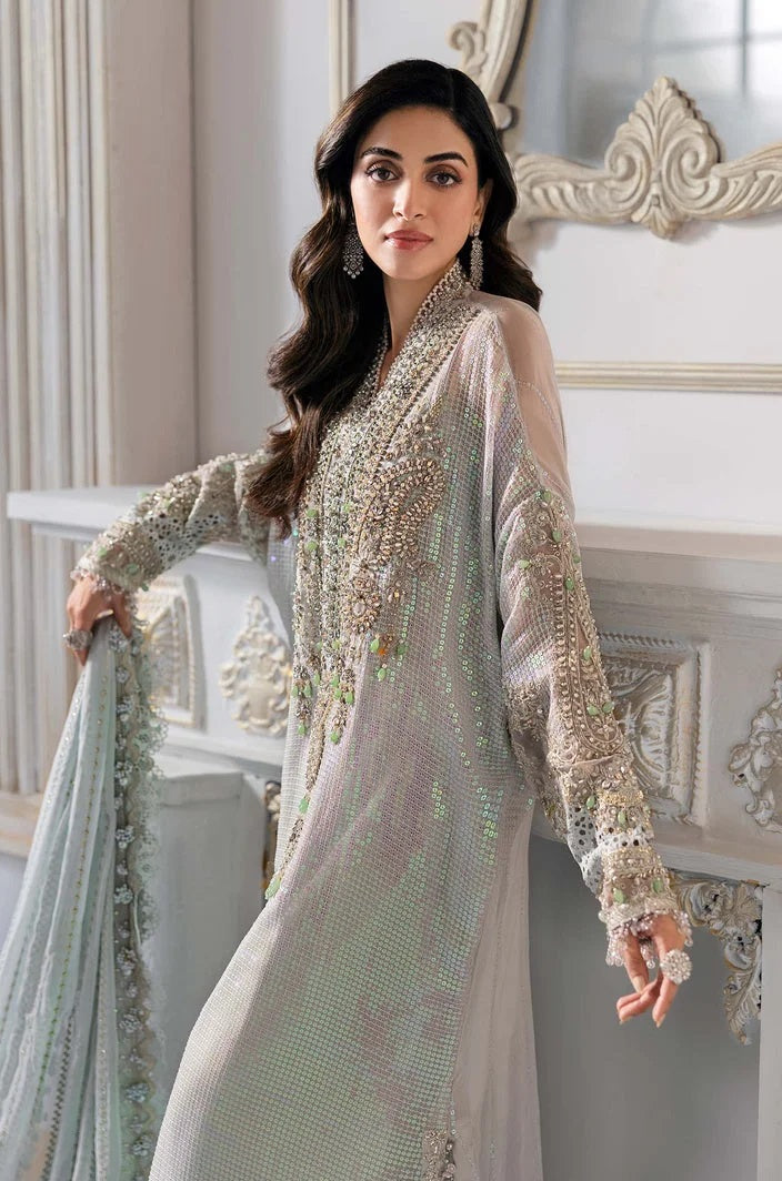 Maria.B Luxury Chiffon Embroidered Mint Green