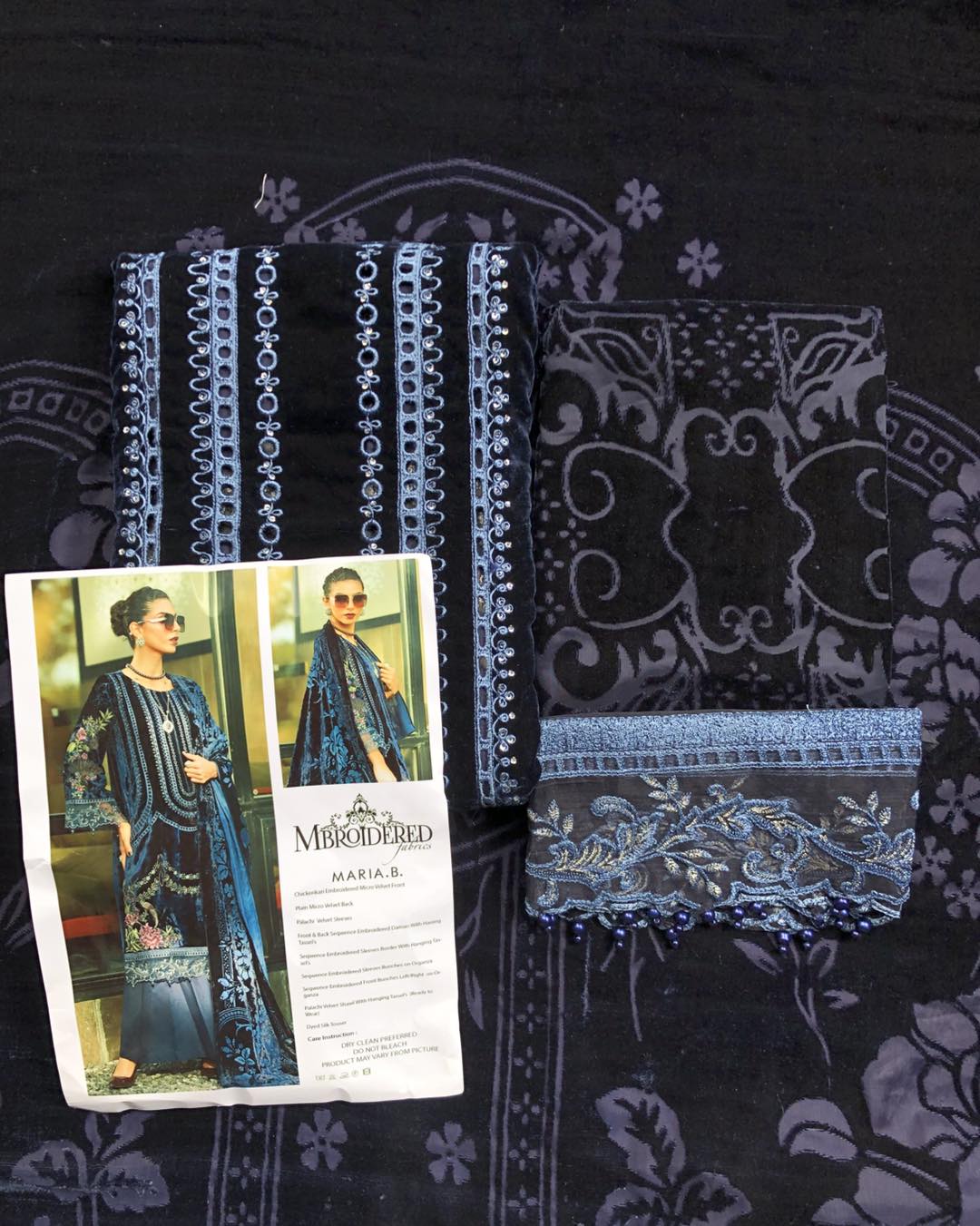 Maria B Luxury Velvet Collection "Blue Palachi"