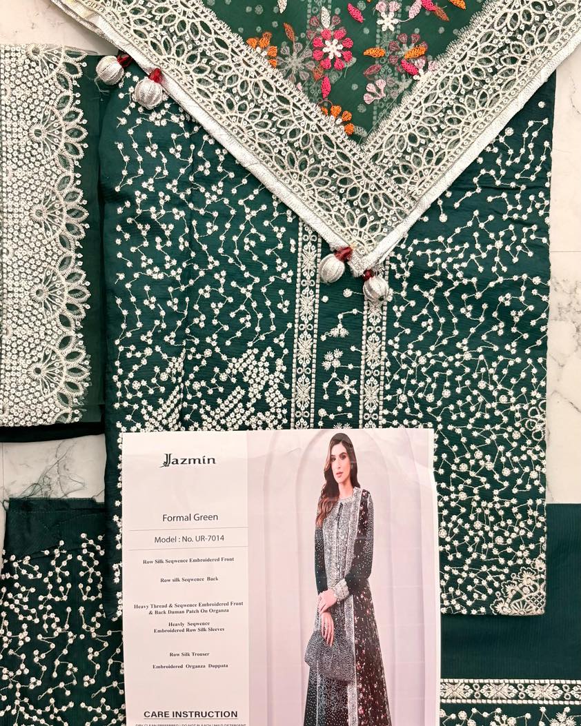 Jazmine Row Silk Collection "Green Sliver"